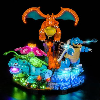 LED Lighting Compatible with LEGO Venusaur, Charizard and Blastoise 72153 - JUST Lights,Light Kit Compatible with LEGO 72153,NOT Included The Model