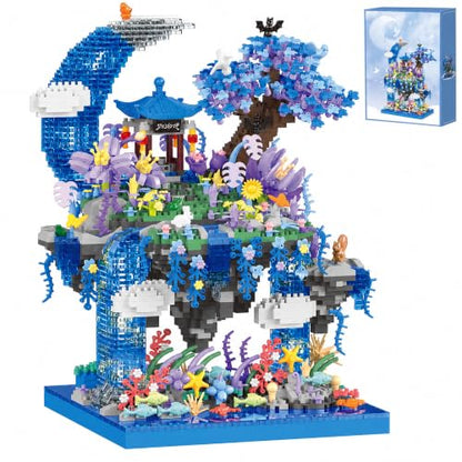 Cherry Blossom Tree Micro Mini Building Block Set 2769 PCS - color: Blue