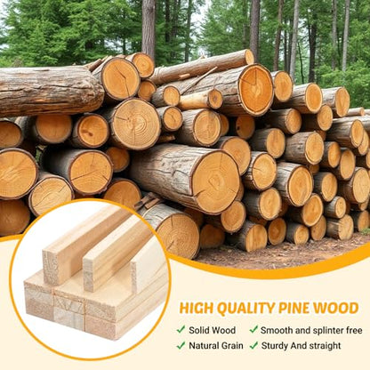 Wood Strips Slats for Crafts, Wood Trim Planks for Wall 1/8"x 3/4" x 15", 20 PCS Flat Wooden Dowels Wooden Sticks for Crafts, Unfinished Pine Lumber Pieces for Crafting, Woodworking Models Making - size: 1/8x3/4x15 in-20 PCS
