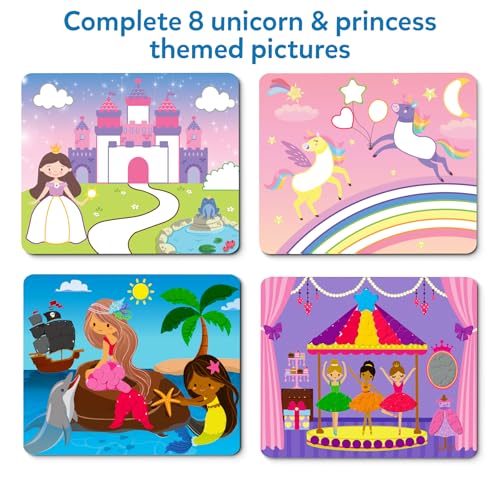 Skillmatics Dot It Sticker Art – Unicorns & Princesses, Craft Kit for Kids - style: 1. Unicorns & Princesses
