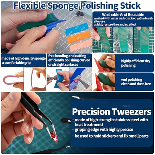 40Pcs Modeler Basic Tools Craft Set Compatible with Gundam, Hobby Building Tools for Model Assembling, Building and Repairing