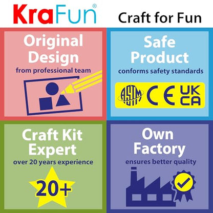 KRAFUN Mermaid Sea Animals Sewing Kit for Kids Age 6+ | 7 Projects - color: Mermaid & Friends