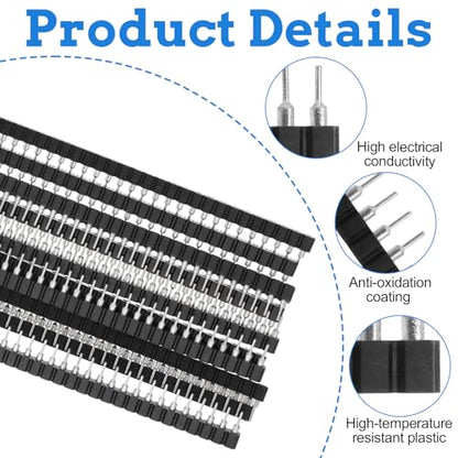 10pcs 1x40P Single Row Round Headers Machine Pin Female 0.1" 2.54mm 40 Pin Breakable PCB Breadboard Socket Connector