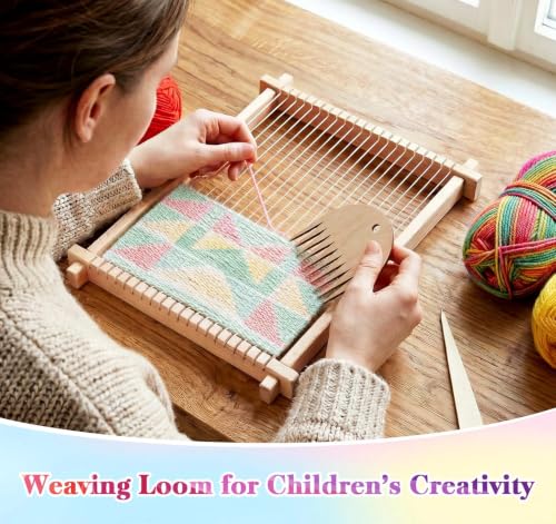 Weaving Loom for Kids,Knitting Loom Kit Crafts for Kids Ages 8-12 Beginners - color: Mixed colors