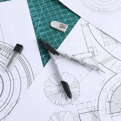 Mr. Pen- Convertible Compass, Extra Lead Refills, Compass Geometry Tool