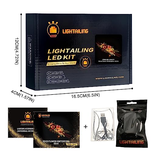 LIGHTAILING Light for Lego- 10314 Dried Flower Centerpiece - Led Lighting Kit Compatible with Lego Building Blocks Model - NOT Included The Model Set - style: (Only Light) 10314 Dried Flower Centerpiece