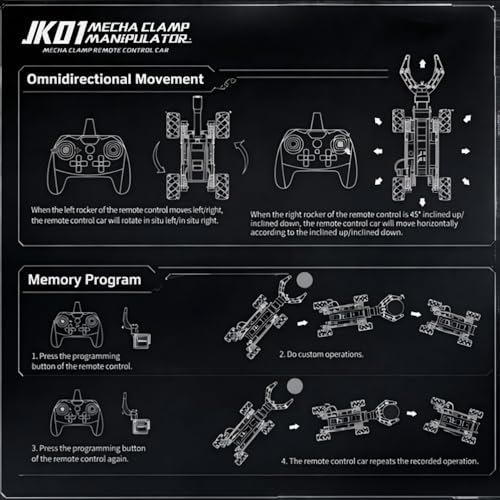 Robotic Arm & Robot Kits for Kids, Diophso STEM RC Car Engineering Building Set, DIY Toys for Boys Ages 8-14, Remote Control Science Educational Gifts