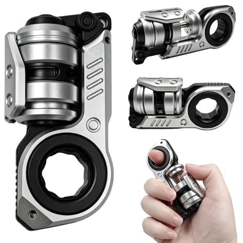 SiniaN Fidget Toys Adults, SiniaN Fidget Slider Metal Fidget Toys for Adults Stress Relief Toy Executive Desk Toy for EDC Collectors, Cool Gadgets & Gifts for Men Adults (Silver) - color: Silver