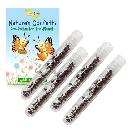 Insect Lore 100 Native Harvester Ants - Grown in the USA - Ant Habitat Refill - Includes Wildflower Seeds