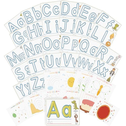 Ireer 36 Pcs Dough Mats for Kids Activity Card for Clay - style: Alphabet