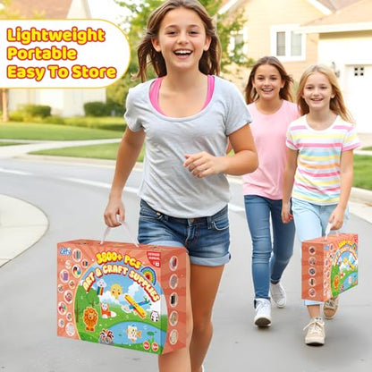 Zefy 3800+ Pcs Arts and Crafts Kit Supplies for Kids, All in One Craft Box - size: 3847 pcs