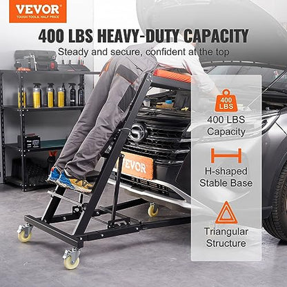 VEVOR Top Automotive Creeper, Engine Creeper 42.5"-64.8", 400 LBS Capacity High Top Creeper, 4 Swivel Caster Wheels, Padded Deck, Creeper for Home Garage, Workshop Repair Maintenance - size: 48-64 inch, style: H
