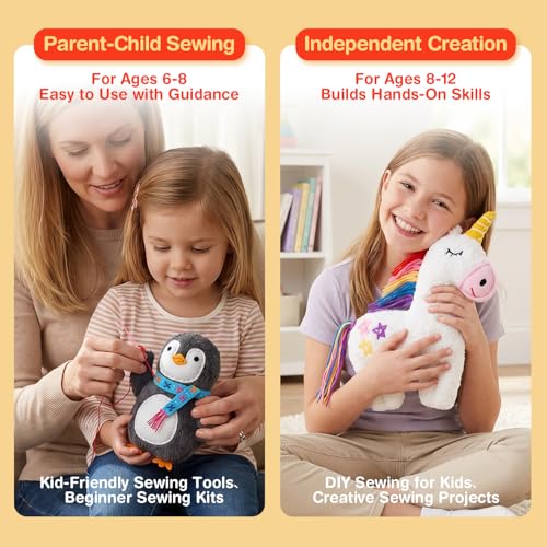 Avenir My First Sewing Kit for Kids 6-8, Koala Stuffed Animal Craft Set - color: Koala with heart