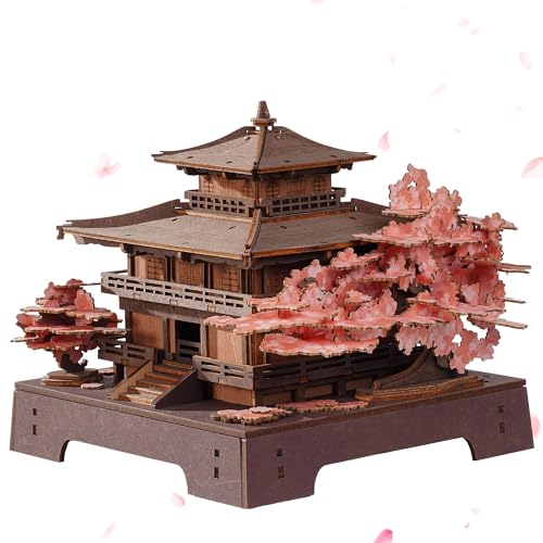 Rolife 3D Wooden Puzzle Miniature House Building Kit Sakura Pavilion