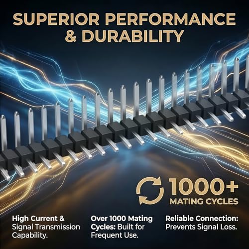 1x40 Pin Header Strip, Right Angle Pin Header Connector - size: Dual Row Right Angle