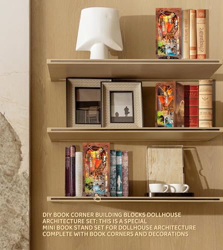 Spilay Book Nook Kit for Adults, Magic Miniature House Building Kit - color: Valley of the Illusory Rings With Dust Cover