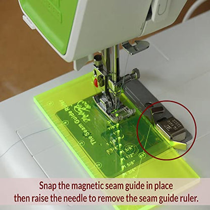 Madam Sew Heat Erasable Fabric Marking Pens, Seam Allowance Ruler and Magnetic Seam Guide, Hot Hem Ruler