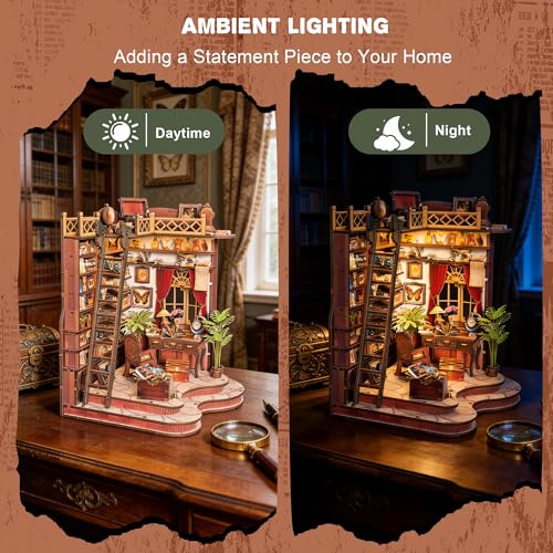DIY Book Nook, Miniature House Kit with LED Lights | Winding Alley Library