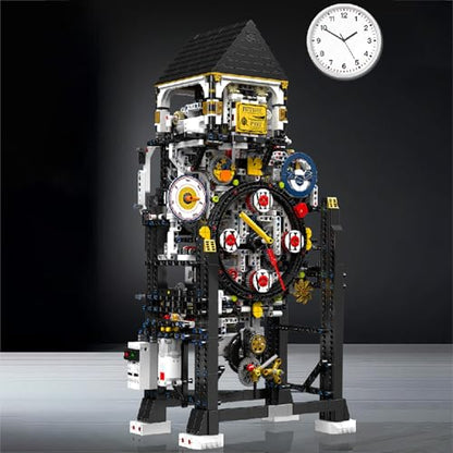 Kindazon Large Clock Building Set (3181+ PCS), Trendy Clock Building Blocks Set - Traditional Mechanical Construction, Desktop Decorative Ornament, Gift for Mechanical Lovers