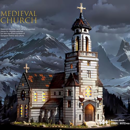 Medieval Cathedral - Building Blocks,6172 PCS Modular Church for Adults - style: Medieval Cathedral