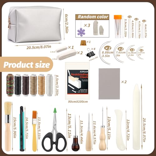 JUPEAN Book Binding Kits Bookbinding Kit Book Binding Press 7.9”x11.6 - size: 7.9"x11.6" Bookbinding Kit -2