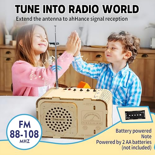 FM Radio Kit for Kids 8-13, DIY STEM: Build Your Own Real Radio
