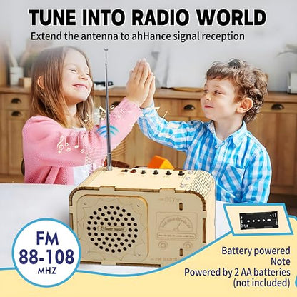 FM Radio Kit for Kids 8-13, DIY STEM: Build Your Own Real Radio