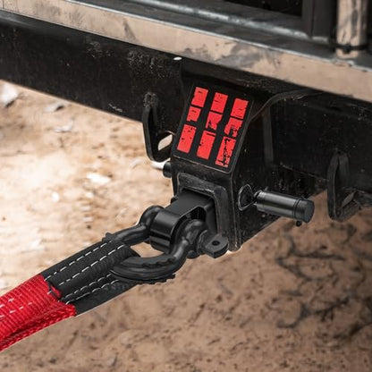 Nilight 3/4" Anti-Theft D Ring Shackle Hitch Receiver 2" Solid Towing Kit | 45000 LBs Breaking Strength 5/8" Trailer Hitch Lock Pin Heavy Duty Solid Towing Kit for Trucks Off Road Black - color: Hitch w/ Lock Pin Black