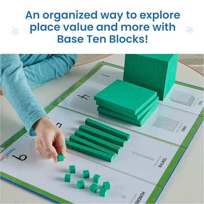 hand2mind Foam Base Ten Blocks Activity Set, 133 Pieces - style: Foam