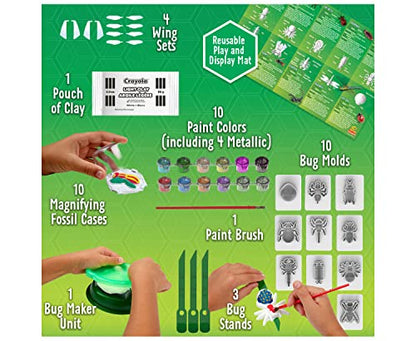 Crayola Metallic Clay Art Kit with Paints, Fossil Molds, Gift for Kids, Ages 7, 8, 9, 10