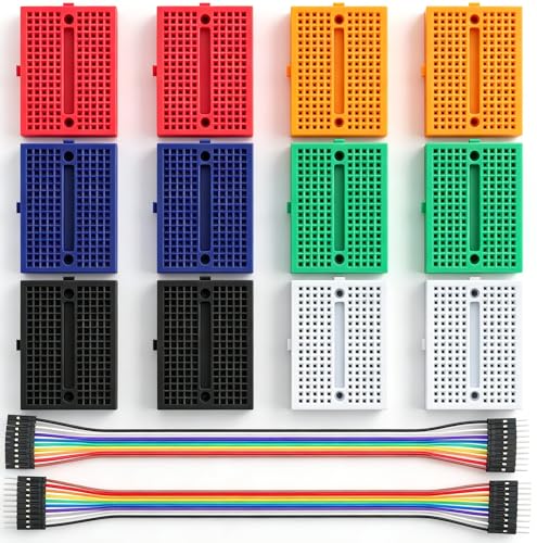 12Pcs 170 Hole Mini Breadboard Kit Compatible with Arduino