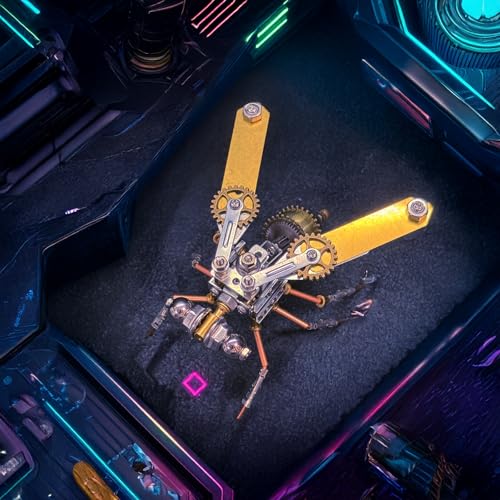 3D Metal Puzzle Insect Bug Mechanical Fly Model Steampunk Sculpture DIY Projects Making Kit Arts and Crafts Metal Building Science kit, Ideas,Gifts for Birthday(Mechanical Fly A) - style: Mechanical Fly A