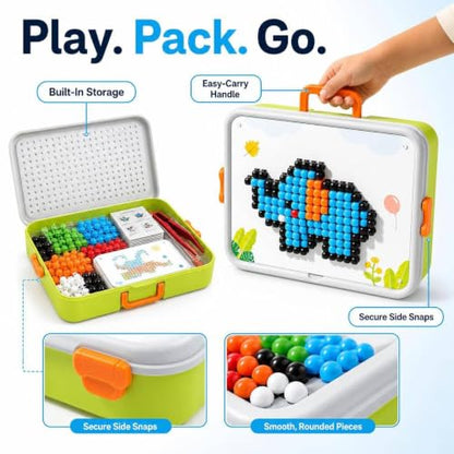 3D Mushroom Nail Puzzle for Kids – STEM Building Peg Set