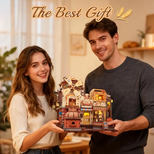3D Wooden Puzzle for Adults, 576 Pcs Kinetic Mechanical Model Bread Factory