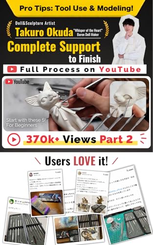 DePes Clay Sculpting Tools (Japanese Famous Artist Developed) Resin Modeling kit Carving Silicone polimer - color: Metallic