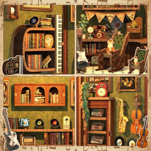 CUTEBEE Book Nook Kit, DIY Miniature House Kits, Diorama Bookshop - color: The Darkness Herbarium