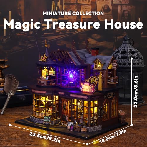 Flever Dollhouse Miniature DIY House Kit Creative Room with Furniture for Romantic Artwork Gift (Magic Treasure House) - color: Magic Treasure House
