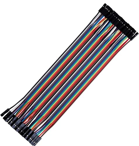 40pcs 20 cm (8 inch) Female to Female Multicolored Dupont Wire Breadboard Jumper Ribbon Cables Compatible with Arduino Projects(F/F) - color: Female to Female, size: 40 PCS - 20 cm