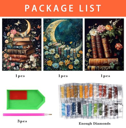Axquilon 3 Pack Books Diamond Art Kits for Adults 12x16 inch - color: 3-Pack Book