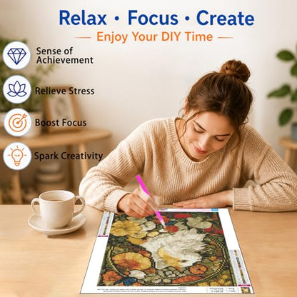 AUKELHJ Cat Diamond Art Kits for Adults, Diamond Painting, 12x16 Inch - color: 11-Cat, size: 12X16 inch