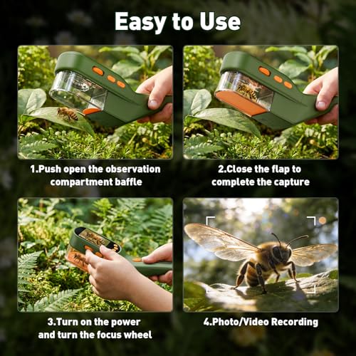 SEEKID Bug Catcher for Kids with 2.4" Screen (Dark Green) - color: Forest Green