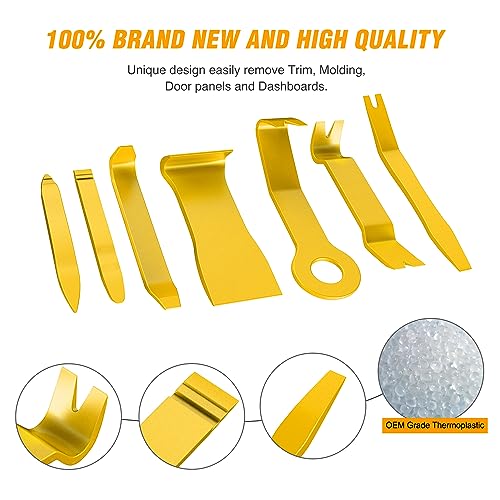 GOOACC 8PCS Auto Trim Scratch Removal Tool - color: Yellow, size: 8PCS Trim Removal