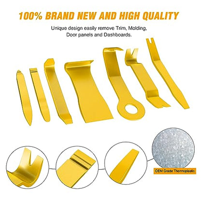 GOOACC 8PCS Auto Trim Scratch Removal Tool - color: Yellow, size: 8PCS Trim Removal