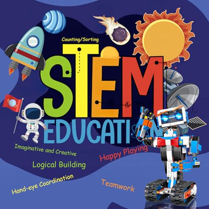 okk Robot Building Toys for Boys, STEM Projects for Kids Ages 8-12, Remote & APP Controlled Engineering Learning Educational Coding DIY Building Kit Rechargeable Robot Toy Gifts for Girls