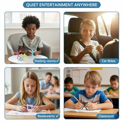 MAGMEN Magnetic Fidget Figures | Travel Toys for Kids (10-Piece Opaque) - size: 10 Piece Opaques
