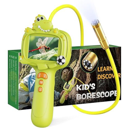 Kids Borescope Camera Toy with Light -STEM Science Educational Toy for 3 4 5 6 7 8 Years Old Boys & Girls Birthday Gift-Discovery & Exploration Toddler Young Child-650mAh Battery Included - color: Dinosaurs