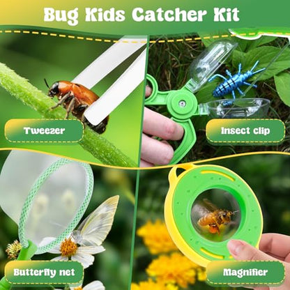 10Pcs Bug Catcher for Kids Insect Catching Kit for Age 3-8