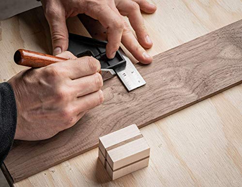 Clarke Brothers Marking Knife and Real Leather sheath – Wood Marking Gauge – Premium Woodworking Tool with High Carbon Steel Blade – Quality with Sharp Blade – Beautiful Wooden Handle