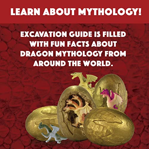 MindWare Dig It Up! Discoveries Dragon Eggs Dig Kit - Includes 12 Dragon Eggs with Toys Inside, Chisel Tools, Instruction Sheets & Excavation Guidebook