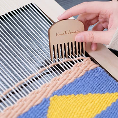 Wool Queen Rectangle Weaving Loom Kit - 2 Sets with Weaving Needles and Tools, Perfect for Beginners and Weaving Enthusiasts, 11''x16.5'' and 7.8''x11.7'' Large Sizes - size: 11''x16.5''&7.8''x11.7''